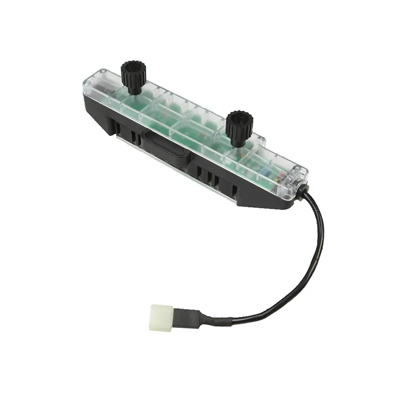 Cajas de tope de urdimbre con pantalla LED equipadas con enchufe RIFA para telares